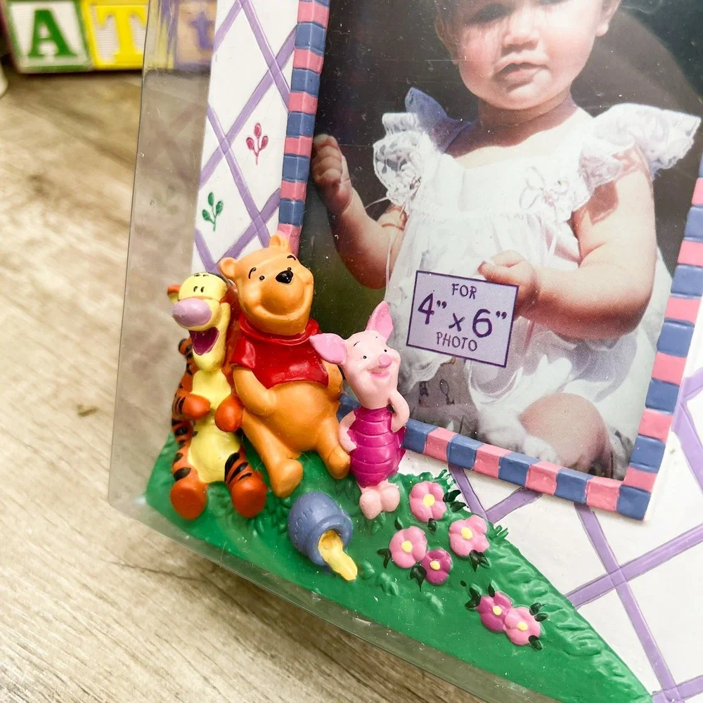 Disney Winnie the Pooh Tigger Piglet 4x6 Photo Frame Stepping Stones NIP Vintage